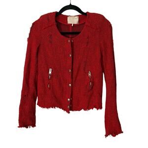 IRO Agnette Tweed Jacket Red Size 1